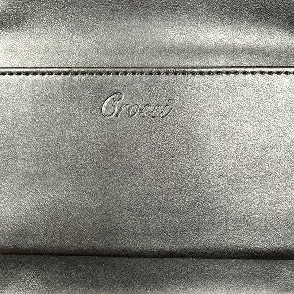 Crossi Small Bag / Crossbody Wallet on a Strap Black & Leopard Print Bow - Picture 9 of 10